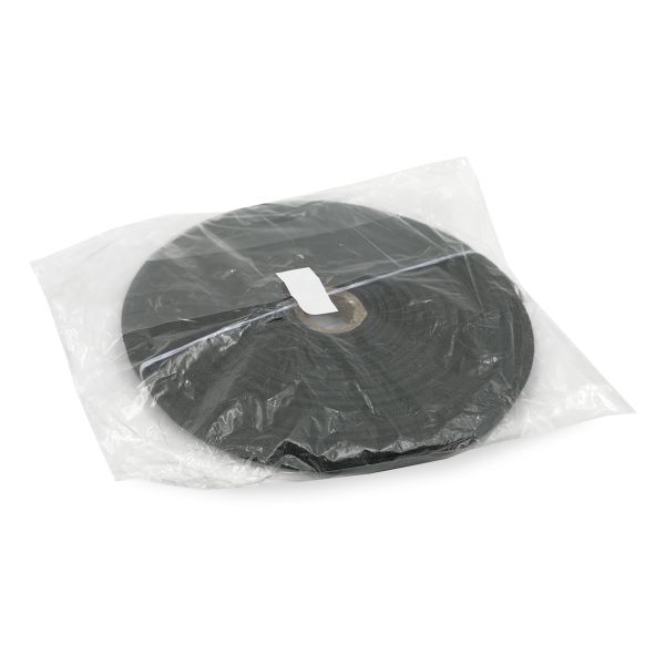 Стропа (ременная лента) 10 мм / 25 метров, толщ. 1.0 мм, [5.5 г/пог.м], 100% п/п, 20-1 черный