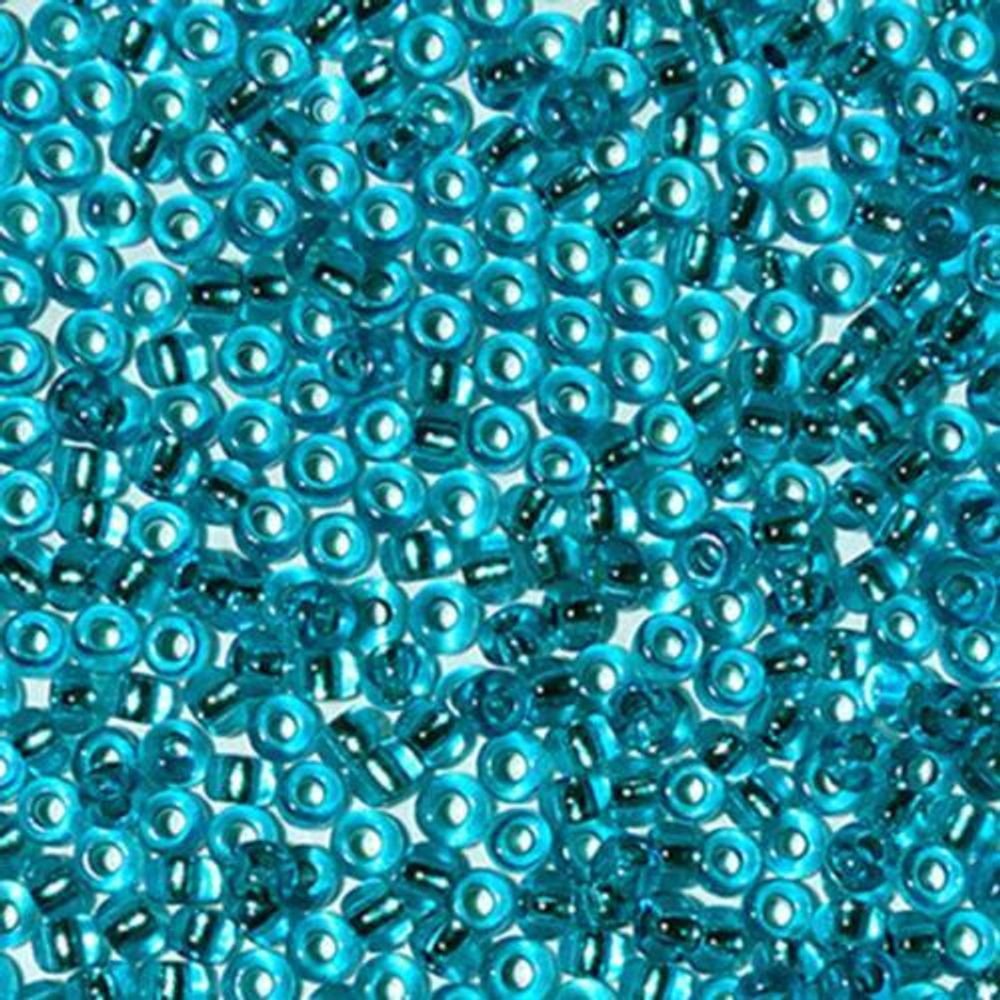 Бисер Preciosa прозрачный с серебр.центром 10/0, круг.отв, 50 г, (18265)