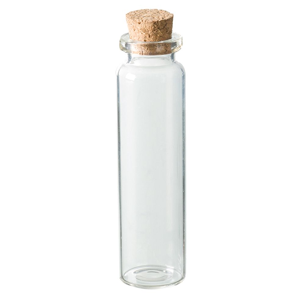 Бутылка стеклянная с пробковой крышкой 2.2х8 см, Efco