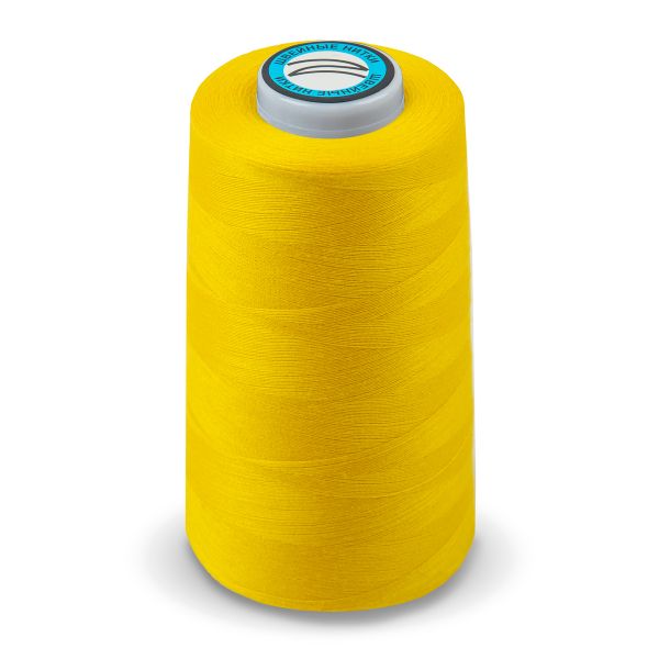 Нитки особо тонкие Nitka 50/2, 4570 м (5000 ярд) / 1 кат., 385 ярко-желтый