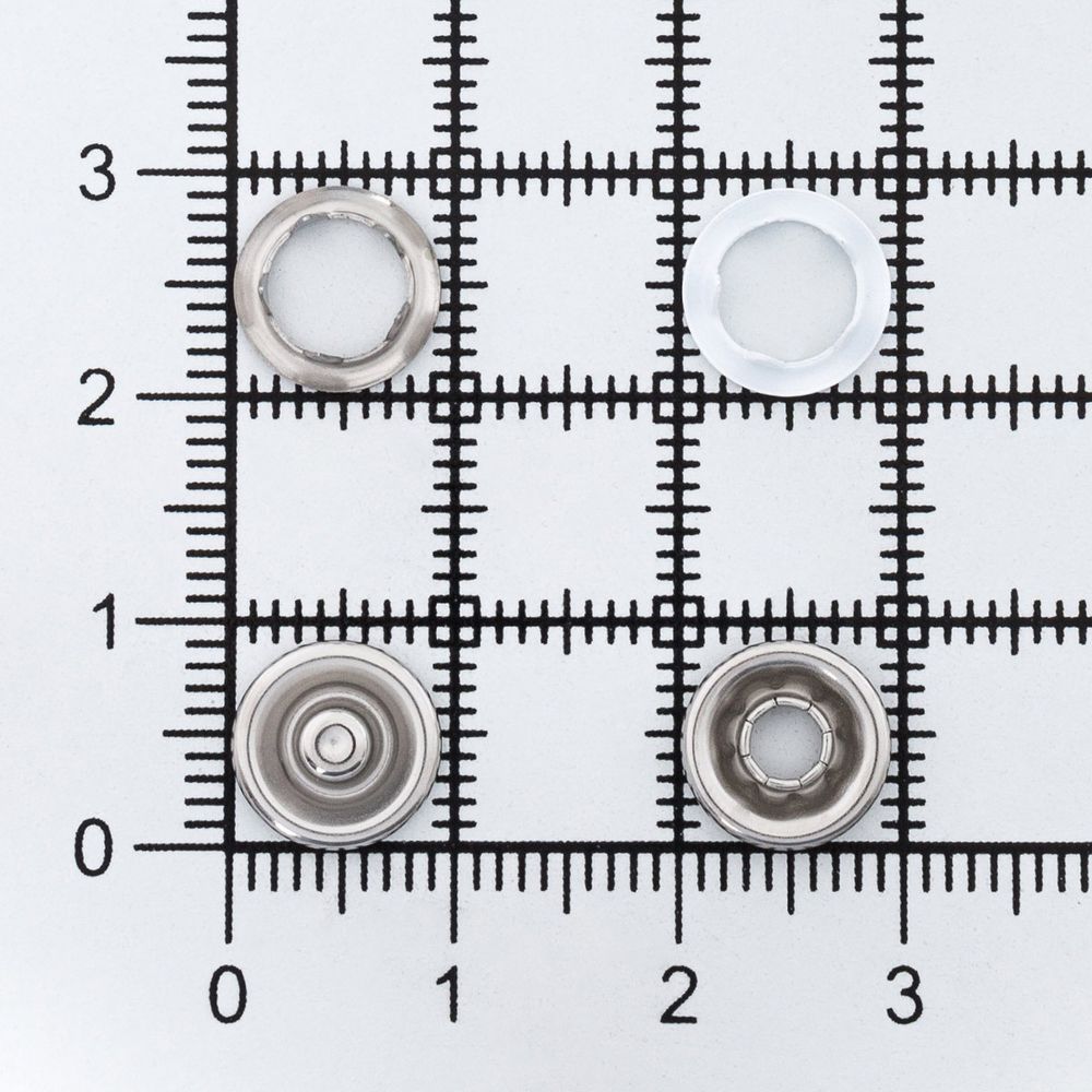 Кнопка рубашечная (джерси) открытая ⌀9.5 мм, ≈144 шт, МЕТАЛЛ, эмаль, 101 белый, NEW STAR