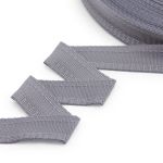 Тесьма брючная двухсторонняя 16 мм, 50 м, 3.5 г/м, св.серый