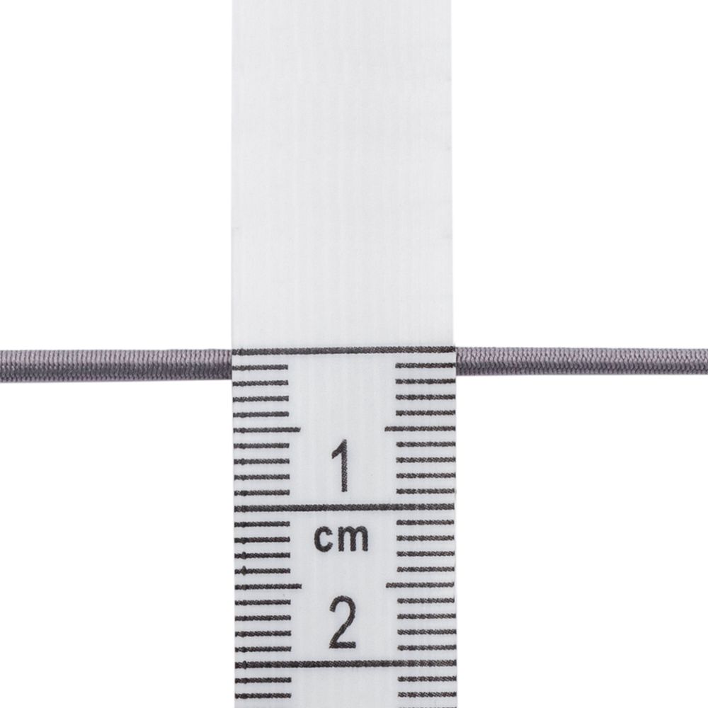 Резинка шляпная (шнур эластичный) ⌀2.0 мм / 30 метров, св.серый