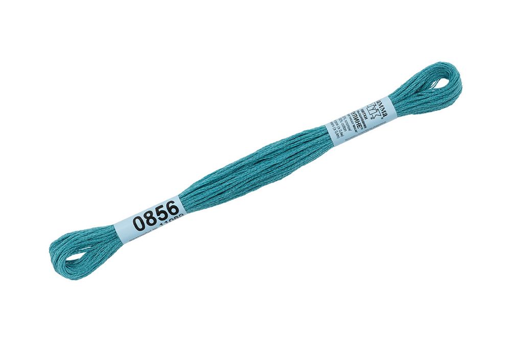 Мулине Gamma 100% хлопок, цв.0856 мор.волна, 24 мотка по 8 метров