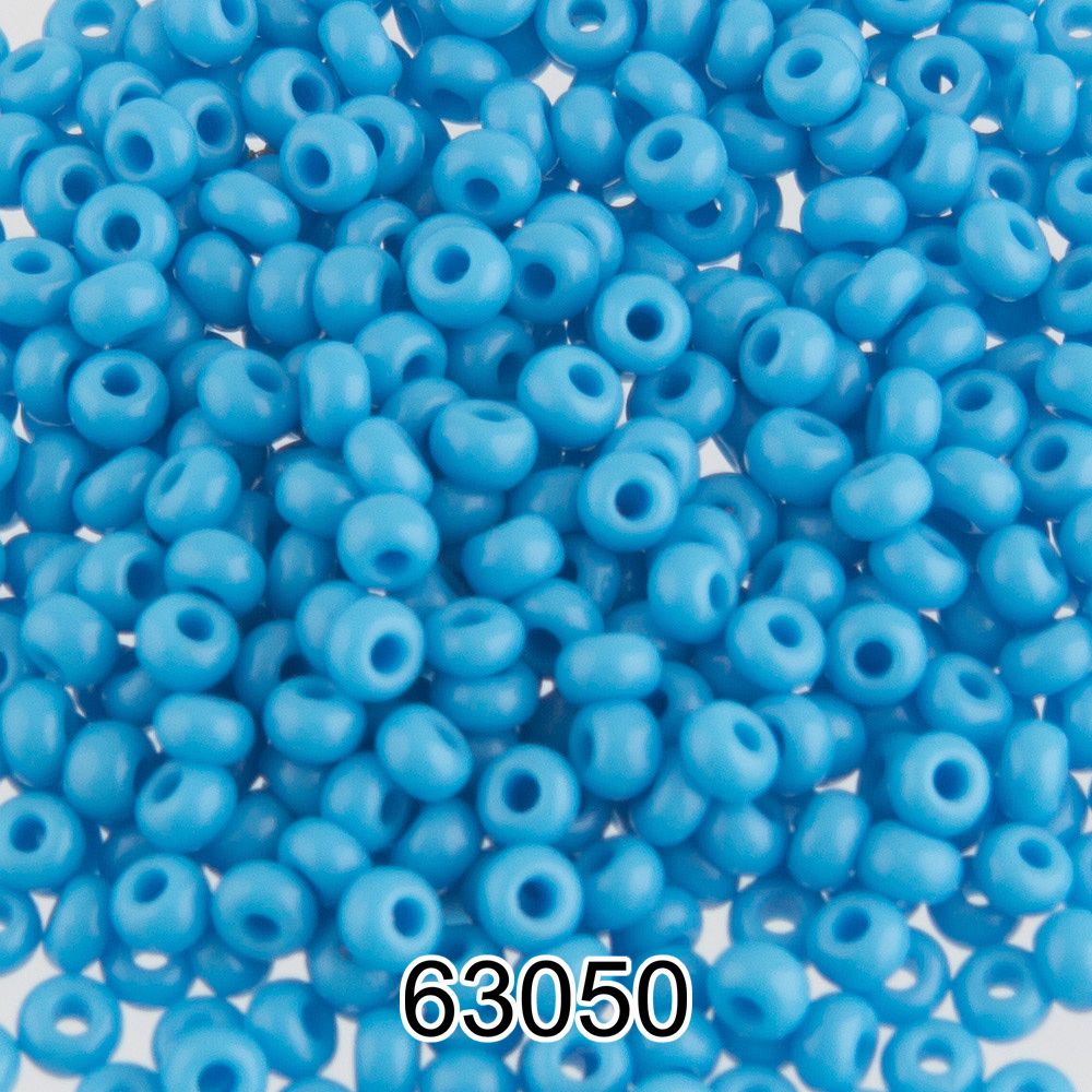 Бисер Preciosa круглый 10/0, 2.3 мм, 500 г, 63050 (Ф123) т.голубой