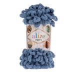 Пряжа Alize (Ализе) Puffy / уп.5 мот. по 100 г, 9м, 374 голубой A