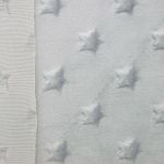 Плюш (ткань) Звезды 240 г/м², 45х50 см, ворс 2,5мм, серый, 28979