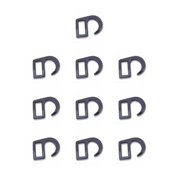 Крючки обувные 15х12 мм, ⌀8 мм, 10 шт, 06 черн.никель, Micron