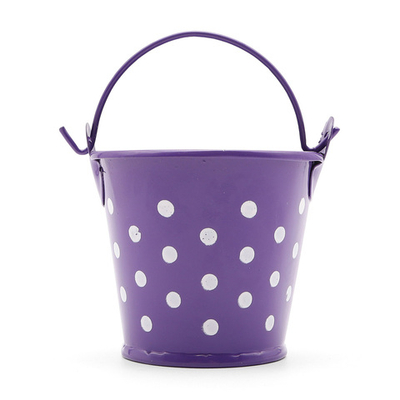 Ведро в горошек 6х5,3см (фиолетовый), AR004-1