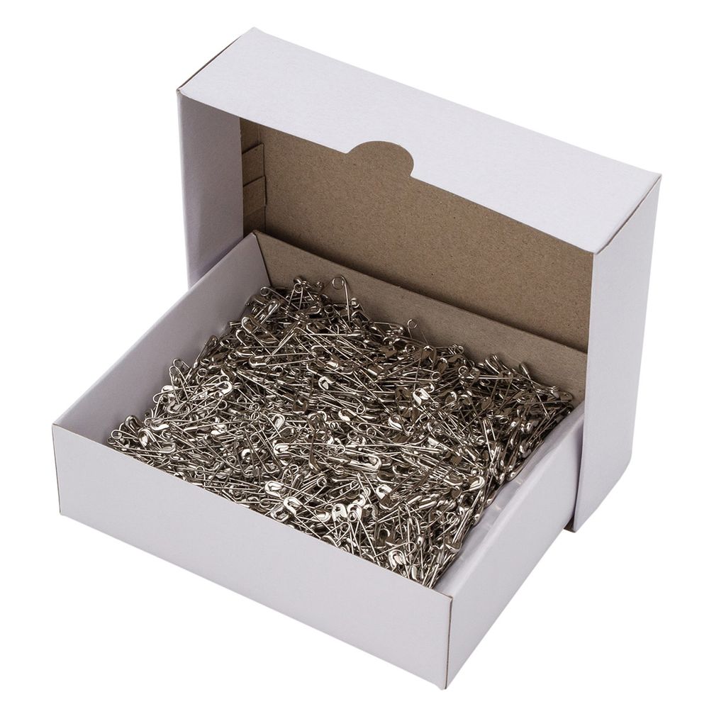 Булавки английские l=18 мм, 1728 шт, никель, 0333-5400