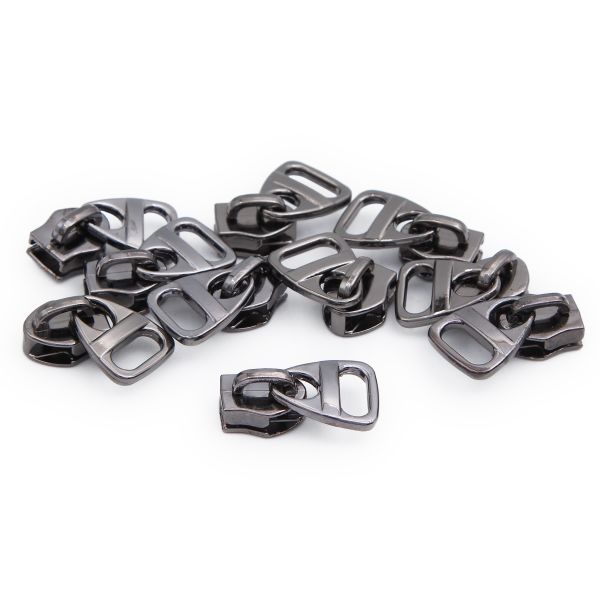 Слайдер (замок) для молнии спираль Т5 (5 мм), автомат, черн. никель, 763, 10 шт