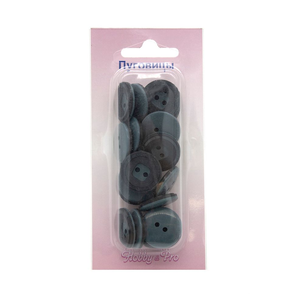 Пуговицы 2 прокола 28L 24 шт, C013 серый