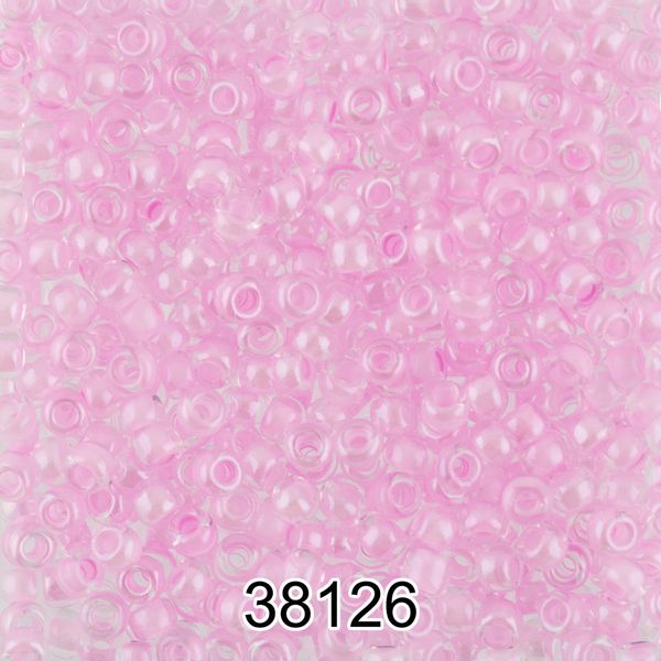 Бисер Preciosa 10/0 (2.3 мм), 500 г, 38126 (Ф507) бл.розовый