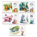 Альбом для рисования 100 г/м², A4 29.5х20.2 см, 40 л. на скобе 5 шт, 01714 МИКС Цветные зарисовки, Светоч А258