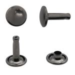 Хольнитены двухсторонние ⌀9 мм, h=11 мм, цв.чер.никель, 100 шт