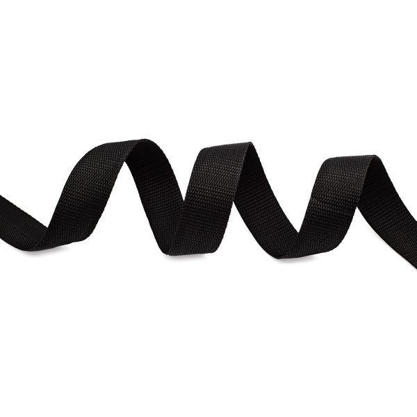 Стропа (ременная лента) 30 мм / 25 метров, толщ. 1.0 мм, [15.8 г/пог.м], 100% п/э, 20 черный