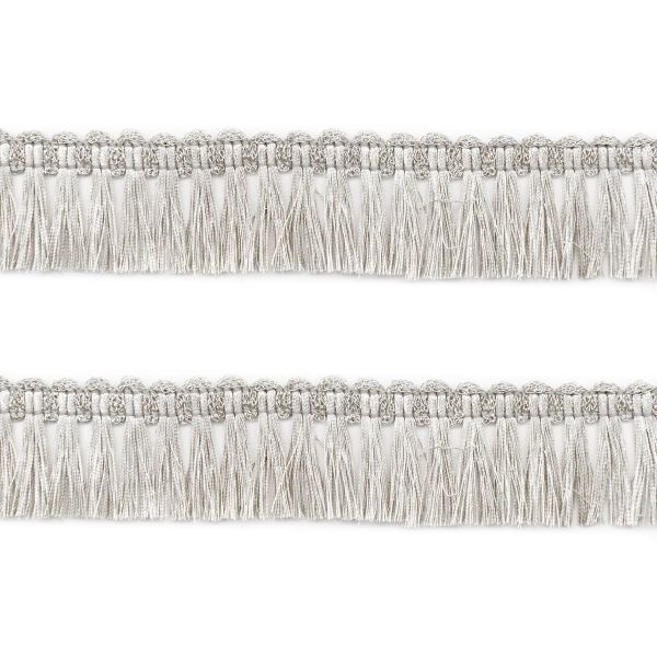 Бахрома отделочная 28.0 мм / 25 метров, металлизированная, цв.серебро 1123
