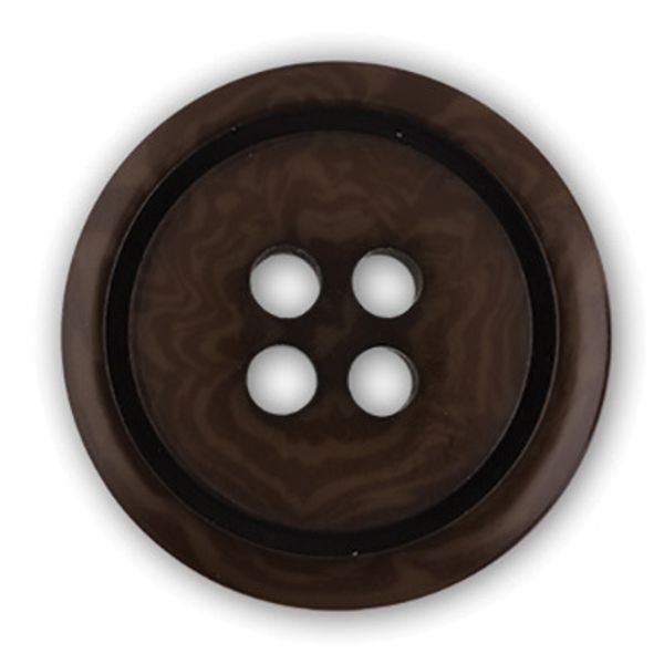 Пуговицы 4 прокола костюмные 14 мм, 24 шт, D157 коричневый, Gamma OXG 0007
