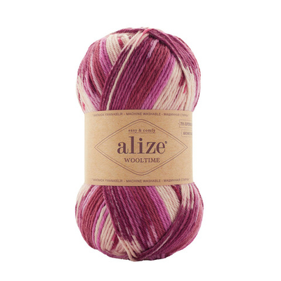 Пряжа Alize (Ализе) Wooltime / уп.5 мот. по 100 г, 200 м, 11020 секционный