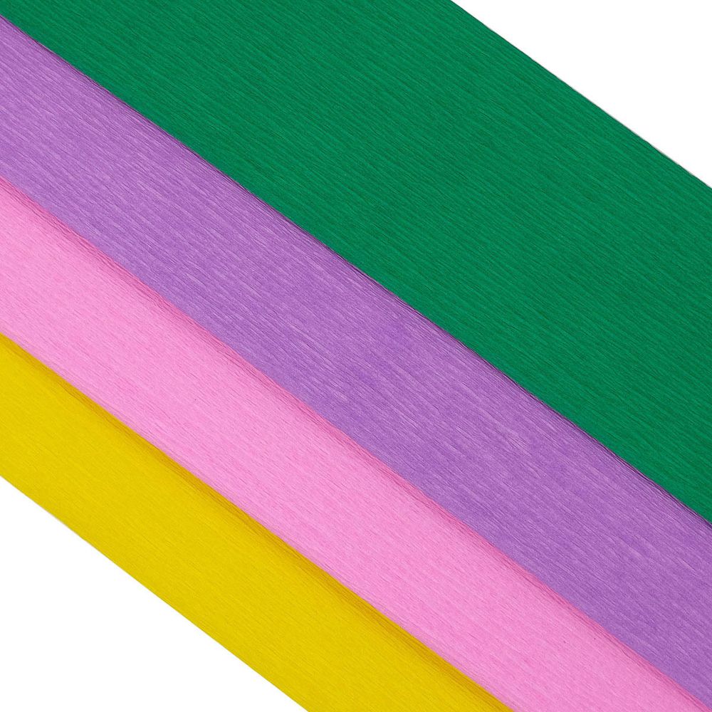 Бумага креповая 50х200 см, 35 г/м², 4 цвета Ассорти 1 Astra&amp;Craft