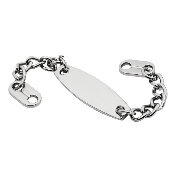 Вешалка-цепочка 100 мм, металл, серебро (никель), МТ_1861, 6 шт