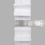 Лента (тесьма) шторная: сборка бантовая (1:2) 60 мм / 50 метров, (2 ряда петель, 2 шнура), белый, C93