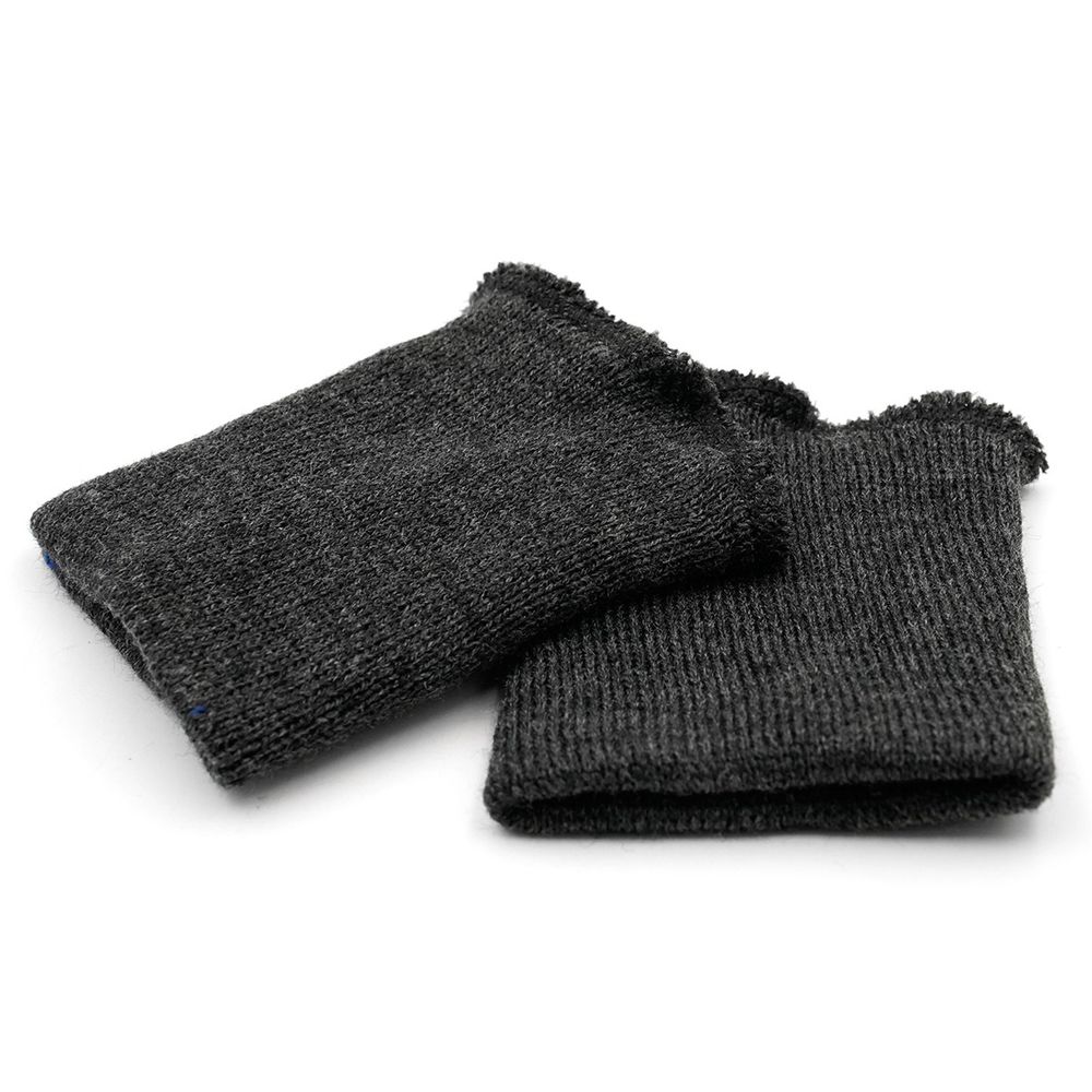 Манжеты трикотажные 8.0х9.5 см, 1 пара, средней плотности 14 кл, 1х1, в-67 т. антрацит, т.серый меланж