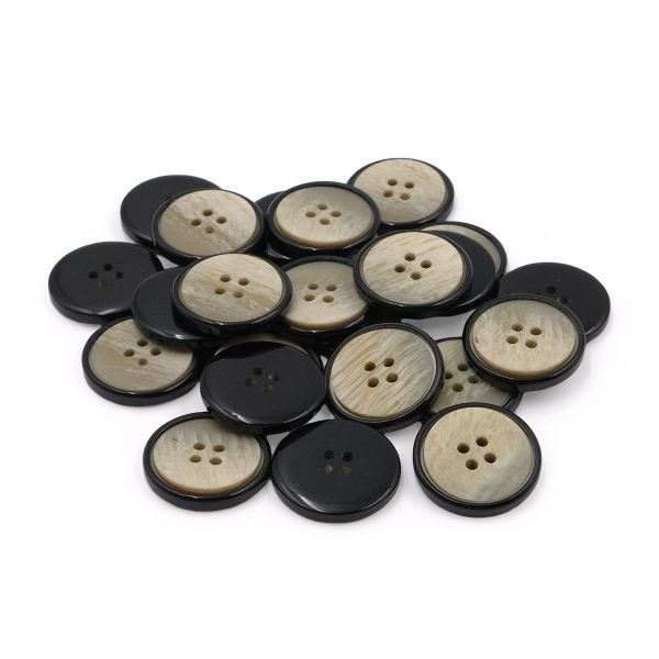 Пуговицы 4 прокола 40L (25мм), (Beige (бежевый)), 24 шт