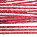 Тесьма с пайетками лампасная 3,5см / 14,63м (красный), 3AR070