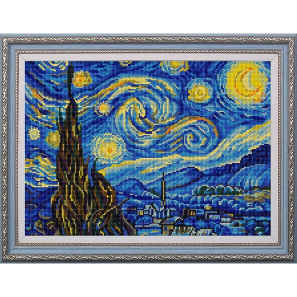 Рисунок для вышивания бисером Конек (ткань), 9887 Звездная ночь 29х39 см