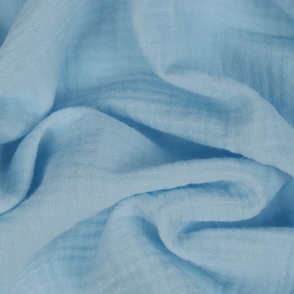 Муслин 125 г/м², 130 см / 2 метра, TBY.Mus.24723.7.2, цв.07 св.голубой
