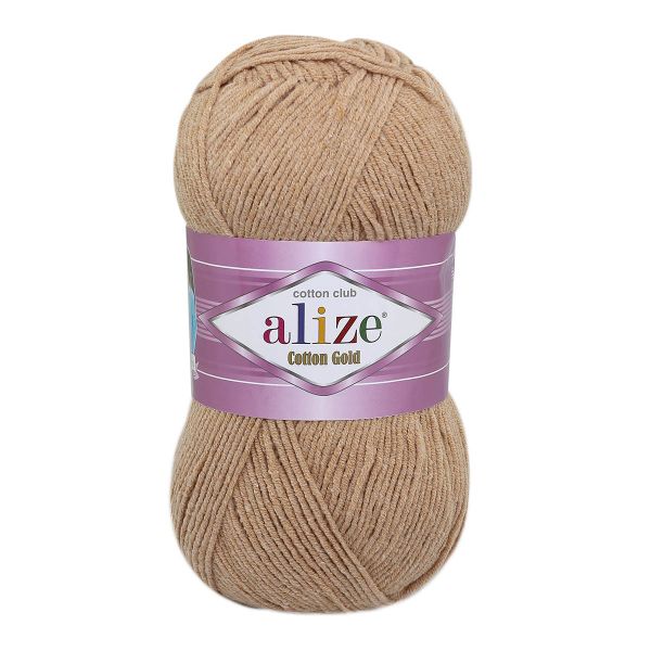 Пряжа Alize (Ализе) Cotton Gold / уп.5 мот. по 100 г, 330м, 262 бежевый A