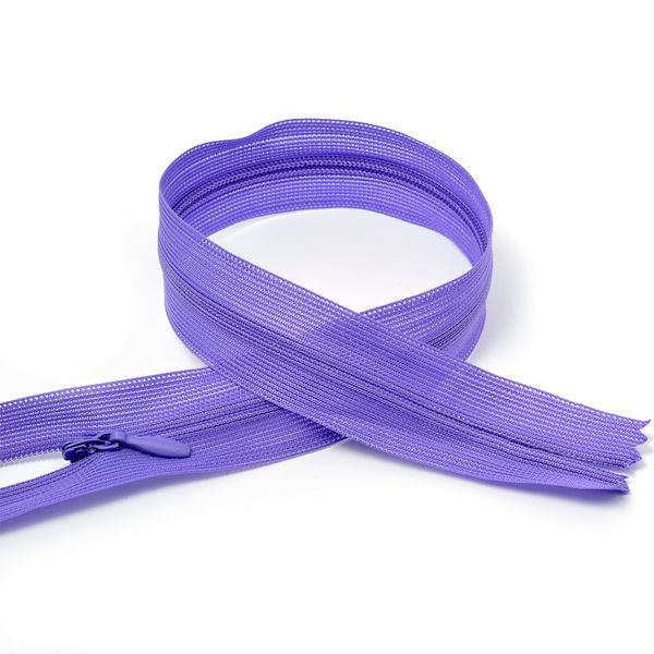 Молния потайная (скрытая) Т3 (3 мм) 1 зам., н/раз., 20 см, цв.F171 сиреневый уп.50 шт
