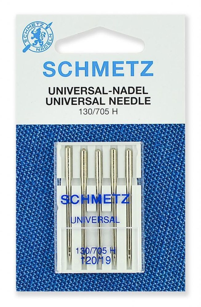Иглы для швейных машин стандартные Schmetz №120, 5шт, 22:15.2.VGS, 10 блист.