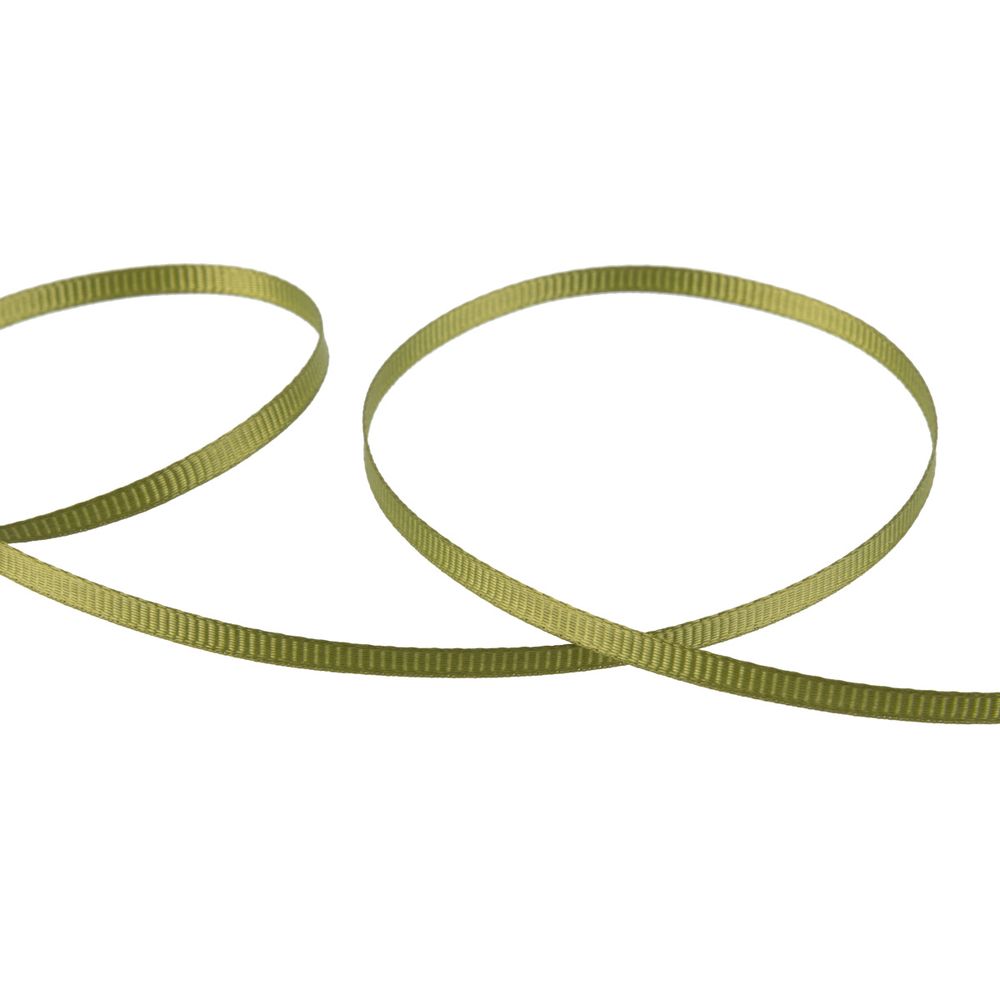 Лента репсовая (в рубчик) _3.0 мм / 91.44 метра, 014 мох, Gamma GR-03