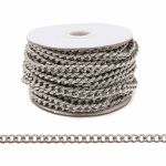 Цепь стальная, 6,2х4,8 мм, 10 м, никель