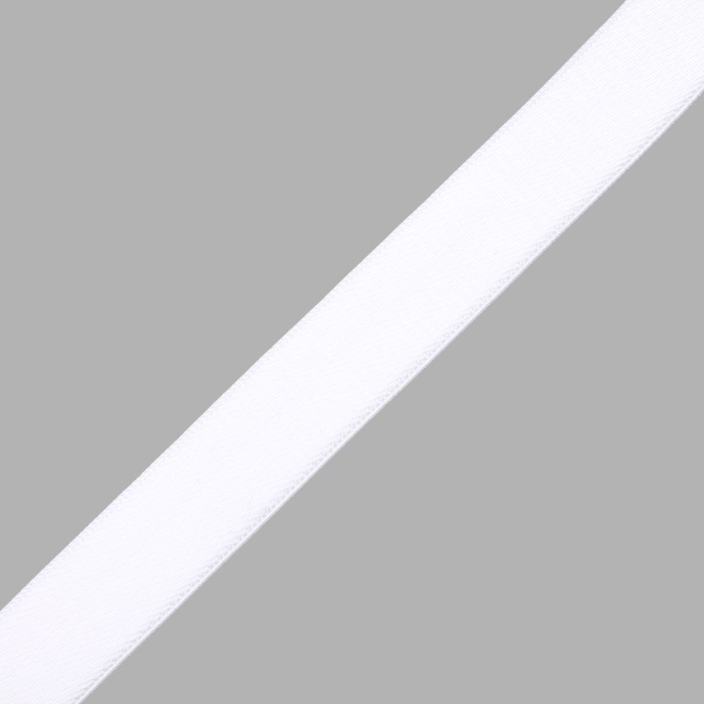 Резинка бельевая (бретелечная) матовая 15.0 мм / 50 метров, белый