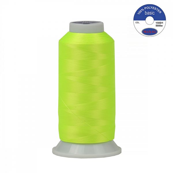 Нитки швейные текстурированные Max, 150D/1, 5000 м, 90г, 627 яр.лимон