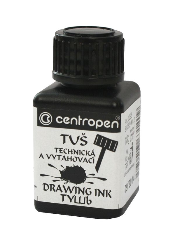 Чернила для черчения и рисования, 20 шт, 0095 черная, Centropen 0095