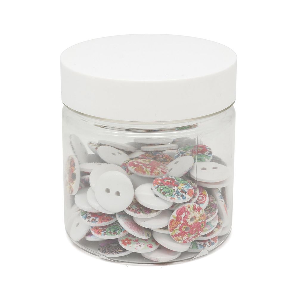 Украшения декоративные пуговицы деревянные Цветочки-лепесточки №4, 15 мм, 100 шт