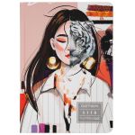 Скетчбук A5 200 г/м², 200 г/м², 20.3х14.5 см, твердый переплет 40 л, 02_WHITE, Аква-колор IZO-SBS-0740