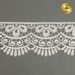 Кружево гипюр (плетёное) 60 мм, TBY.0740, F102 молочный, 13.71м, Kruzhevo