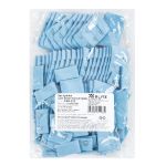 Застежки для бюстгальтера текстильные 2х3, 32 мм, 50 шт, голубой/blue, Blitz ZBB-32T