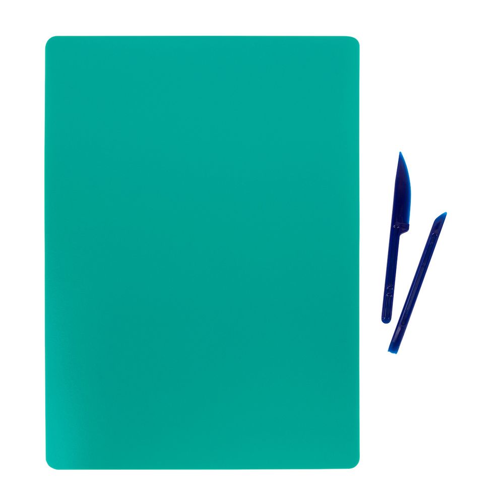 Доска для лепки гибкая со стеками, зеленый, Лео LPDS-A4