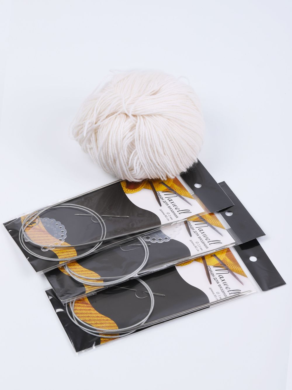 Набор круговых спиц для вязания Maxwell Black 80 см (2.0 мм/2.5 мм/ 3.0 мм)