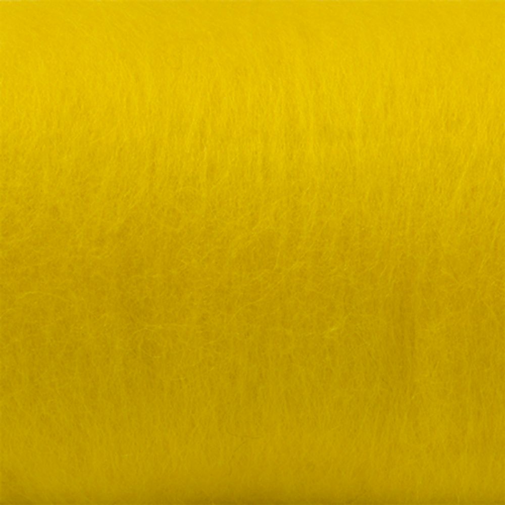 Шерсть для валяния Камтекс Кардочес п/тонкая 1х100 г (27-29 мкр), 104 желтый