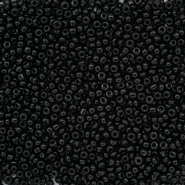 Бисер Astra&Craft 11/0 (2.1 мм), 500 г, цв. 49 черный/непрозрачный