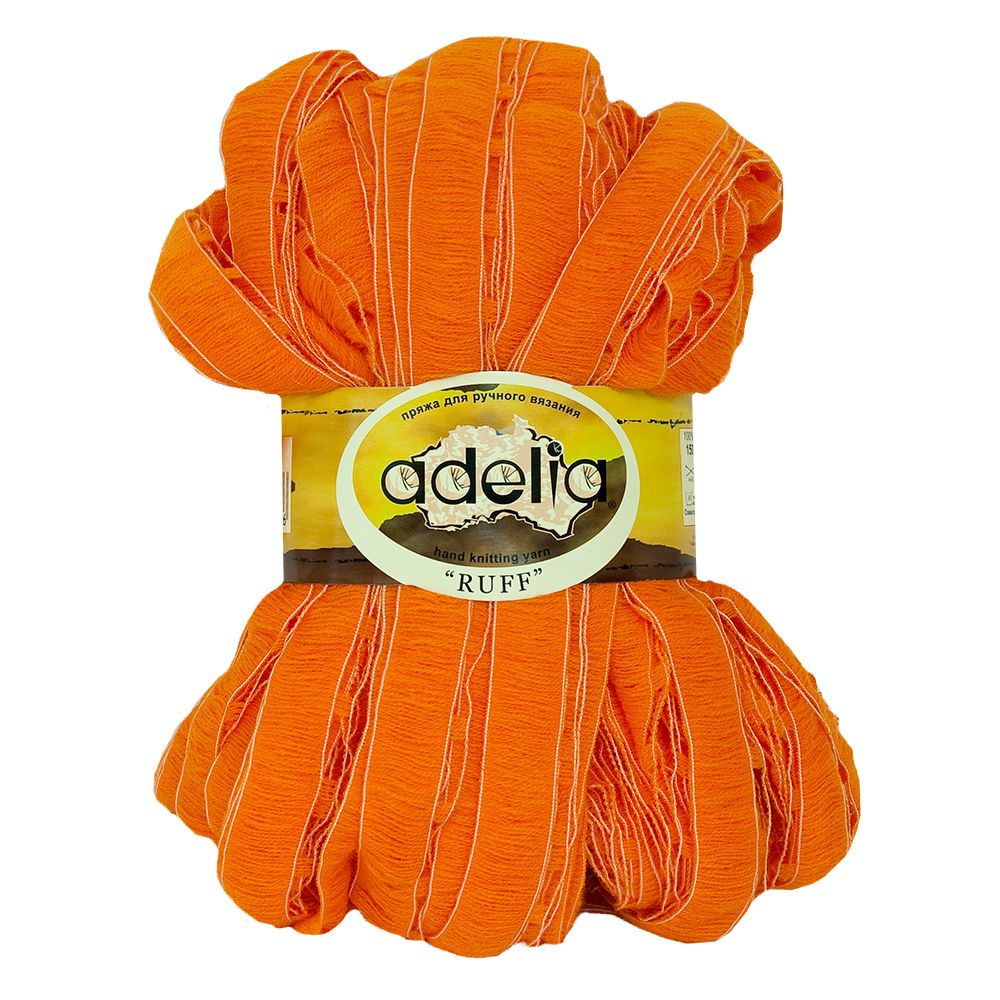Пряжа Adelia Ruff / уп.2 мот. по 150г, 60м, 07 оранжевый