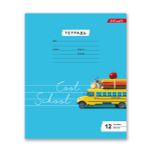 Тетрадь ученическая школьная A5+ 12 л. на скобе, белизна 100%, 25 шт, линия, 000362 учиться, Светоч 12ТСКд5_1_3_2