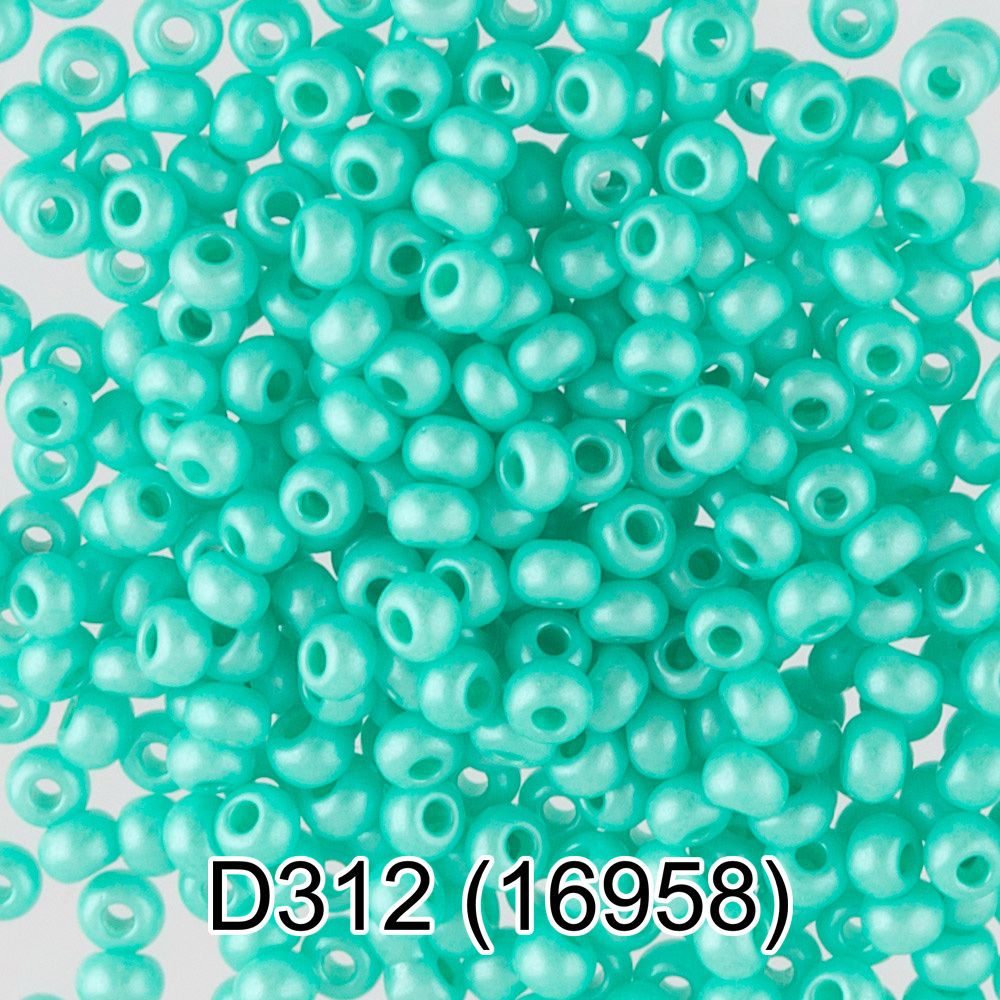 Бисер Gamma 10/0 (2.3 мм), 50 г, D312 зеленый, 16958, круглый 4